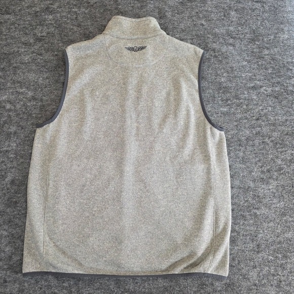 Straight Down Vest Mens XL Gray Dallas Stars Fleece Full Zip Pockets Golf - Picture 5 of 11